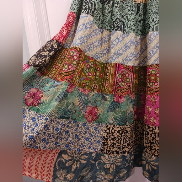 Bohemianian Hippie Patchwork Maxi Skirt - Picture 6 of 6